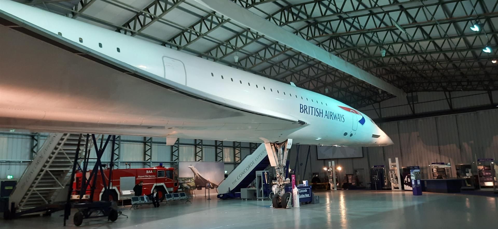 British Airways concorde plane on display at the National Museum of Flight, in East Fortune.