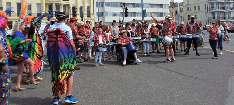 Photo: Unified Rhythm performing at Disability Pride