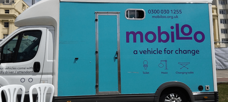 Image of the exterior of the Mobiloo