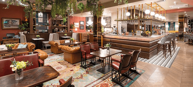 Inside seating area of McLarens on the Corner.