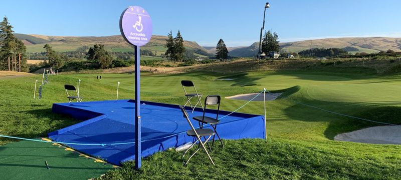Image of signage at The 2019 Solheim Cup.